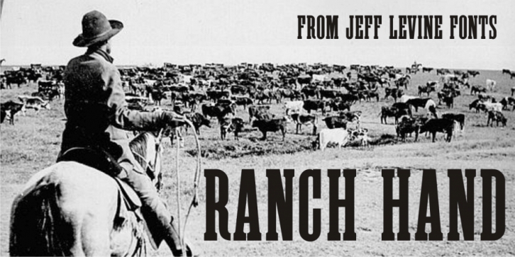 Ranch Hand JNL font preview