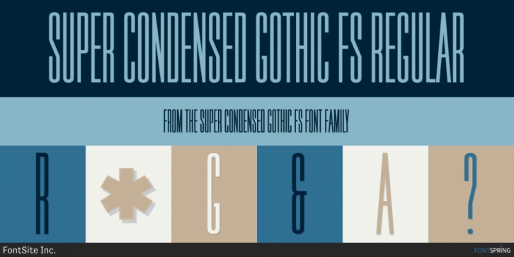 Super Condensed Gothic FS font preview