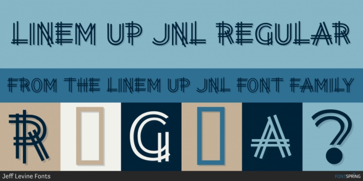 Linem Up JNL font preview