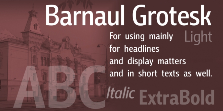 Barnaul Grotesk font preview