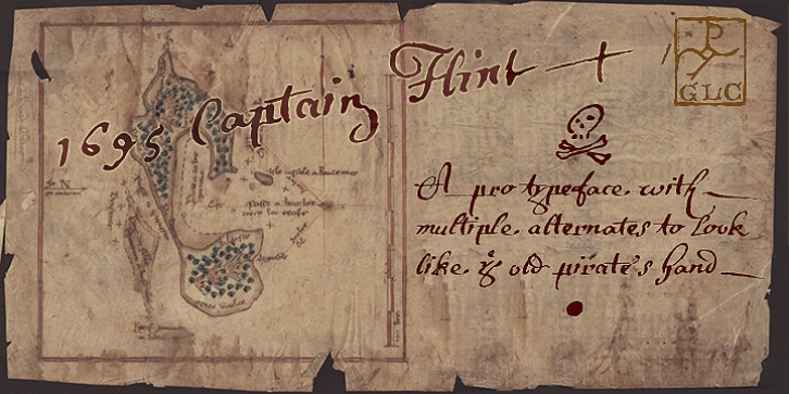 1695 Captain Flint font preview