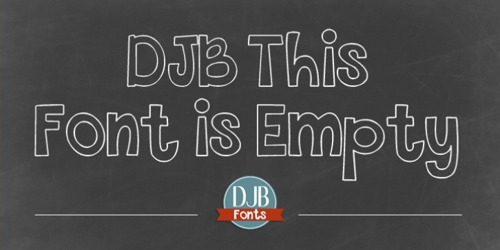 DJB This Font Is Empty font preview