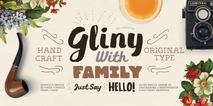 Gliny font preview