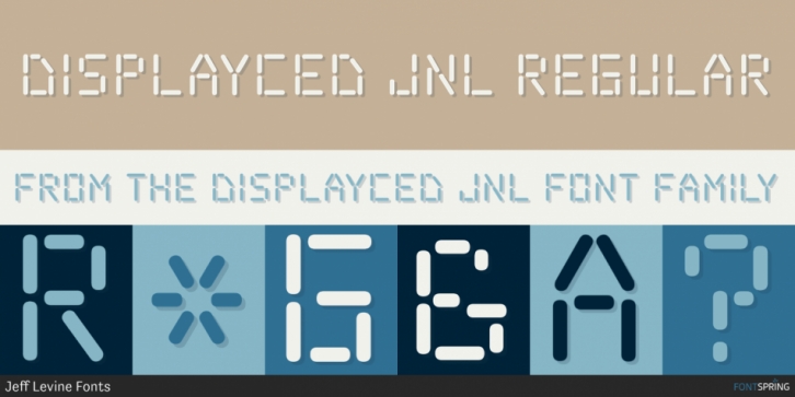 Displayced JNL font preview