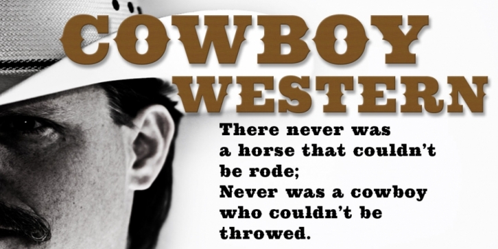 Cowboy Western font preview