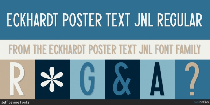 Eckhardt Poster Text JNL font preview