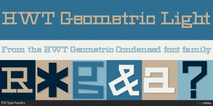 HWT Geometric font preview