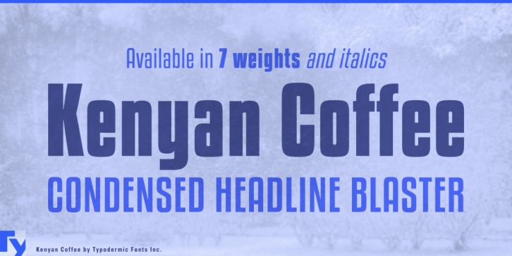 Kenyan Coffee font preview
