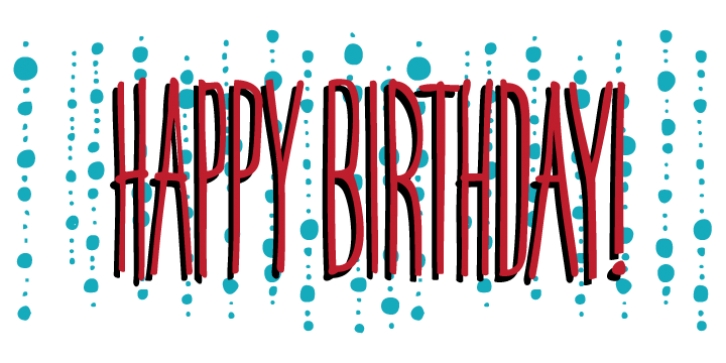Birthday Doodles font preview