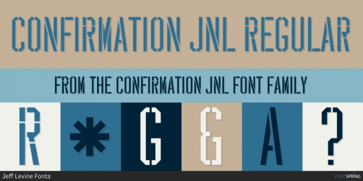 Confirmation JNL font preview