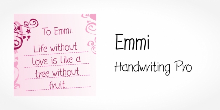 Emmi Handwriting Pro font preview