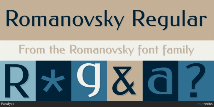 Romanovsky font preview
