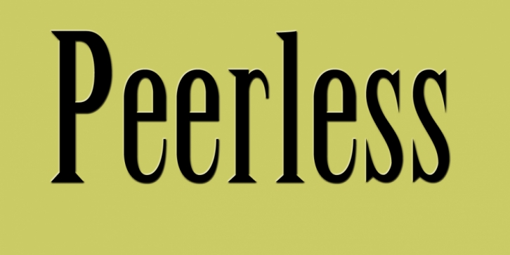 Peerless font preview