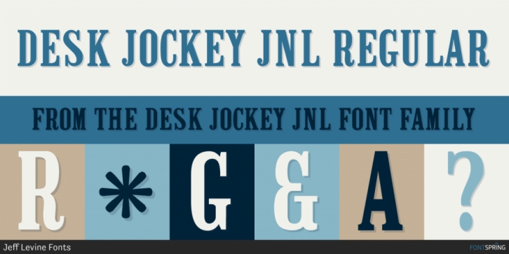 Desk Jockey JNL font preview
