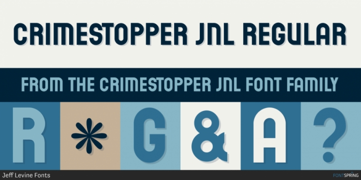 Crimestopper JNL font preview