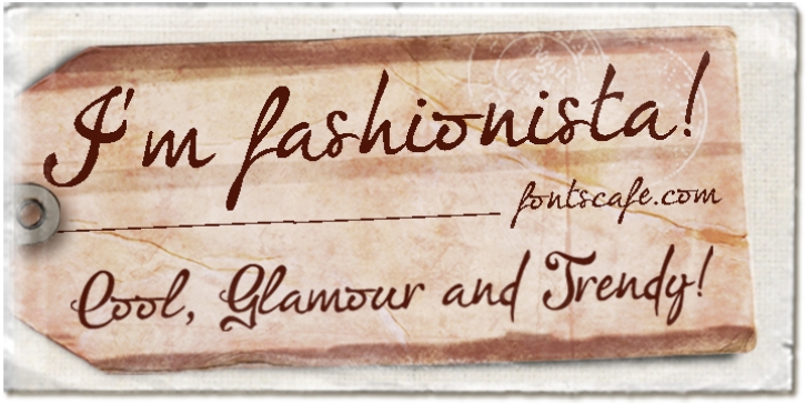 I'm fashionista font preview