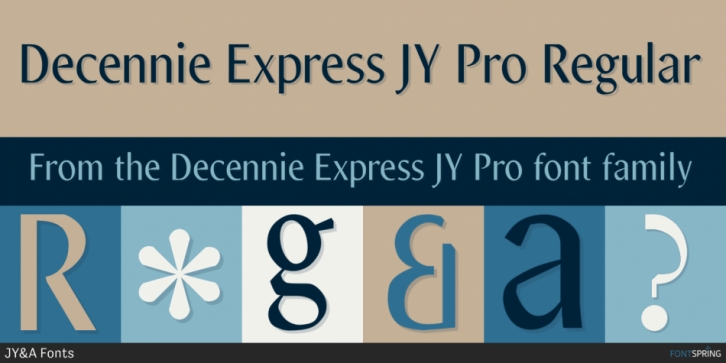 Decennie Express JY Pro font preview