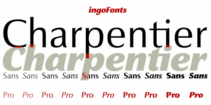 Charpentier Sans Pro font preview