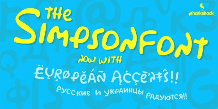 Simpsonfont font preview