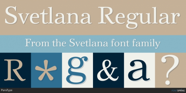 Svetlana font preview