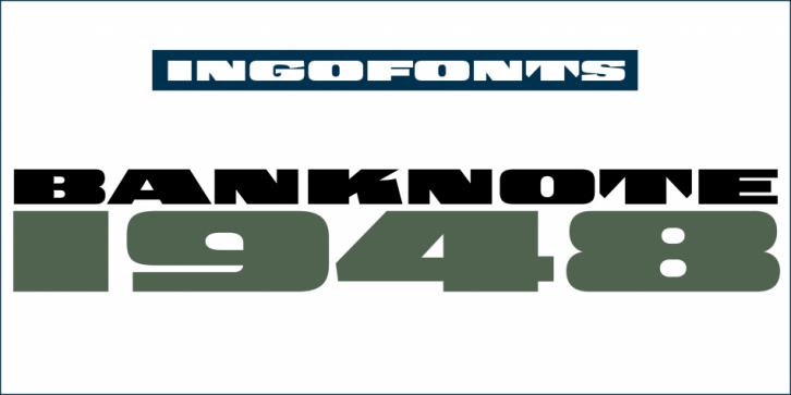 Banknote 1948 font preview
