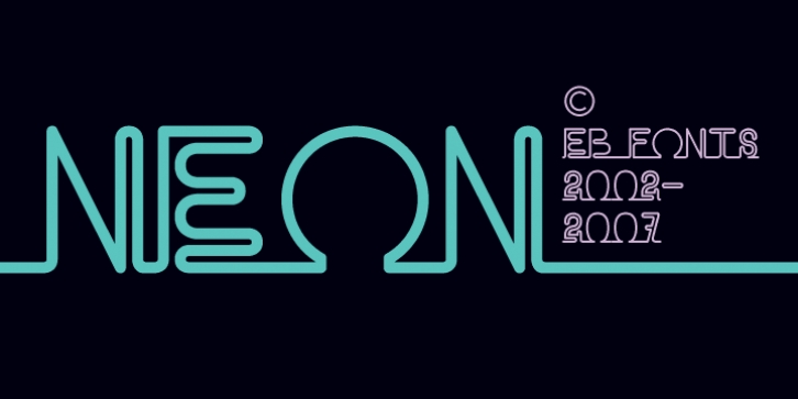 EB Neon font preview