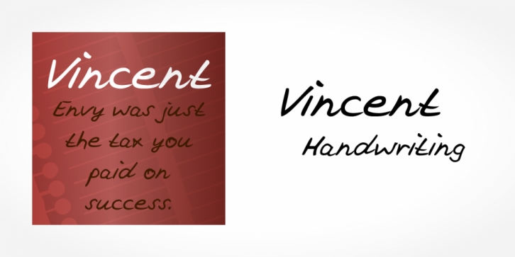 Vincent Handwriting font preview