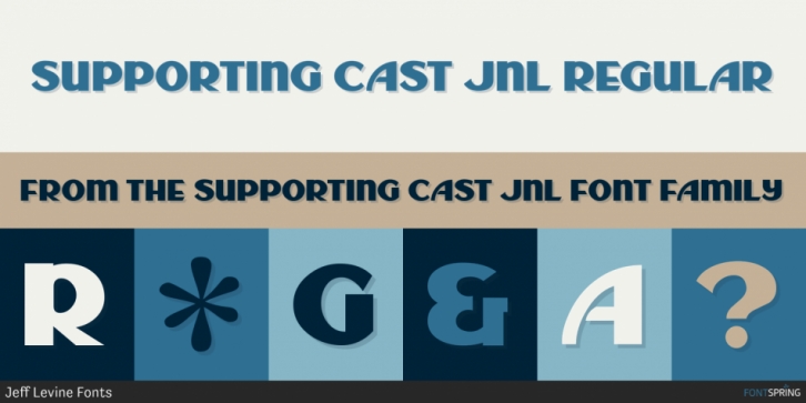 Supporting Cast JNL font preview