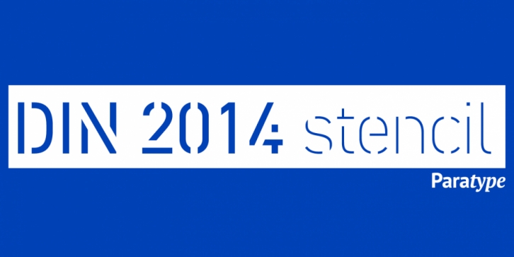 DIN 2014 Stencil font preview