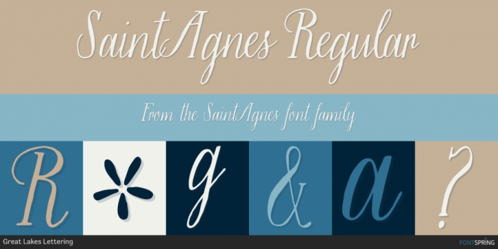 Saint Agnes font preview
