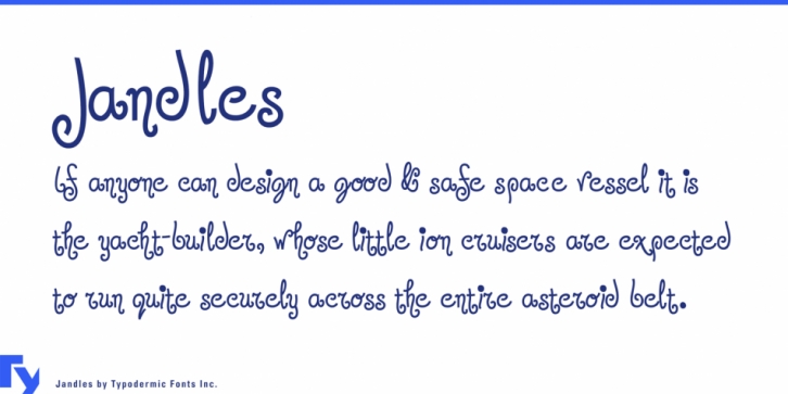 Jandles font preview