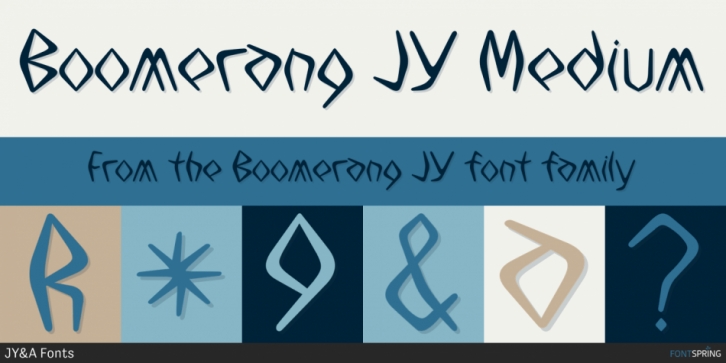 Boomerang JY font preview