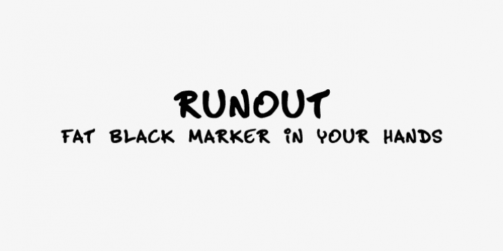Runout font preview