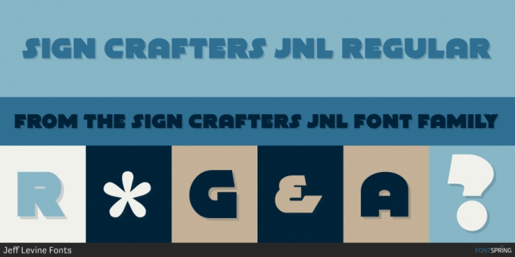 Sign Crafters JNL font preview