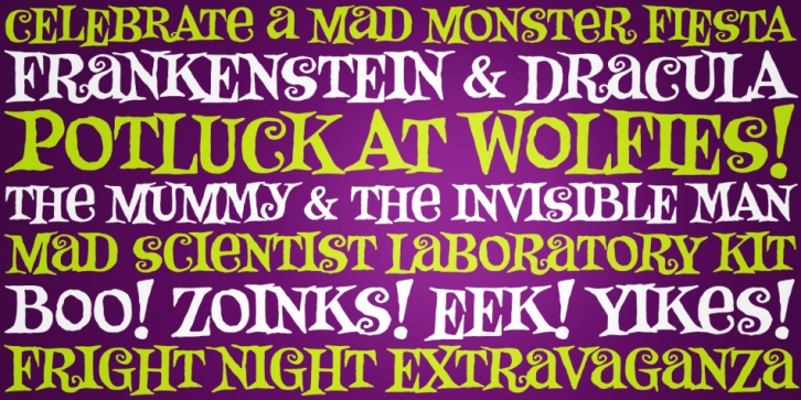 Monster Fiesta PB font preview