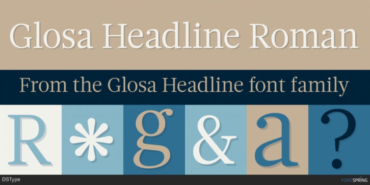 Glosa Headline font preview