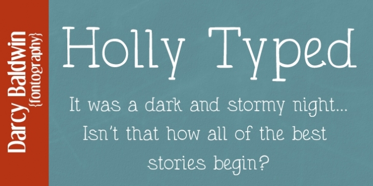 DJB Holly Typed font preview