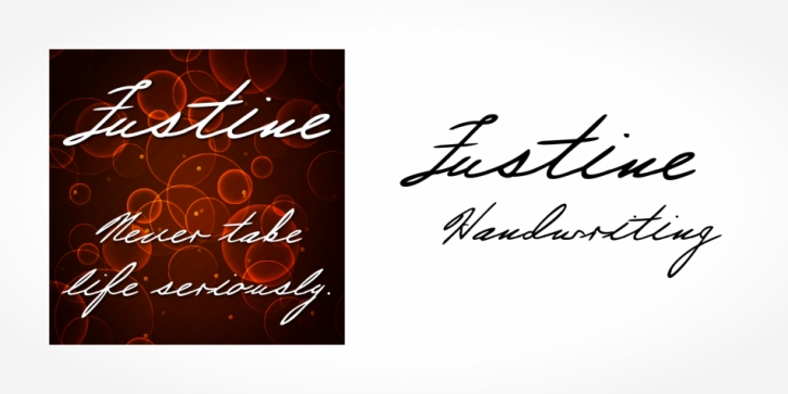 Justine Handwriting font preview