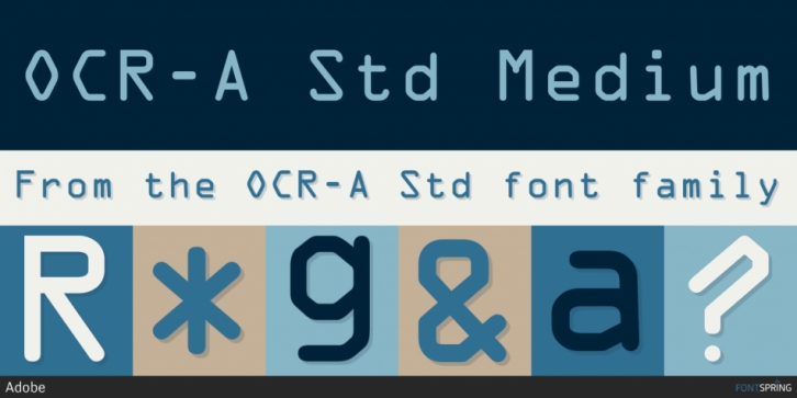 OCR-A Std font preview