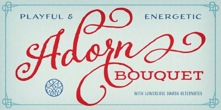 Adorn Bouquet font preview
