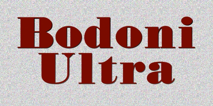 Bodoni Ultra font preview