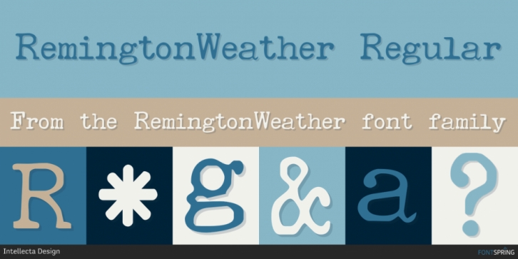 RemingtonWeather font preview