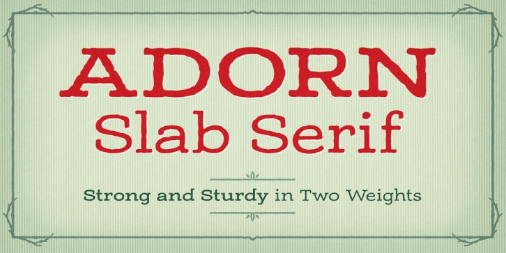 Adorn Slab Serif Bold font preview