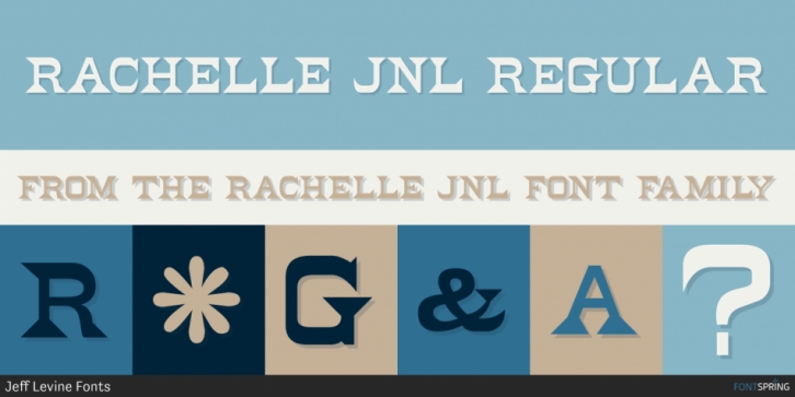 Rachelle JNL font preview