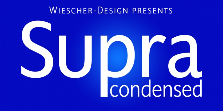 Supra Condensed font preview