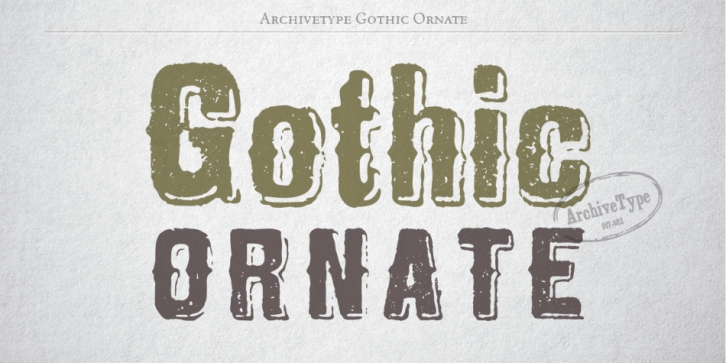 Archive Gothic Ornate font preview