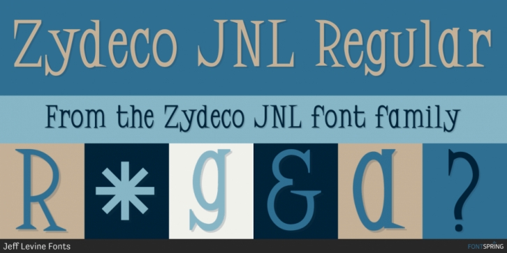 Zydeco JNL font preview