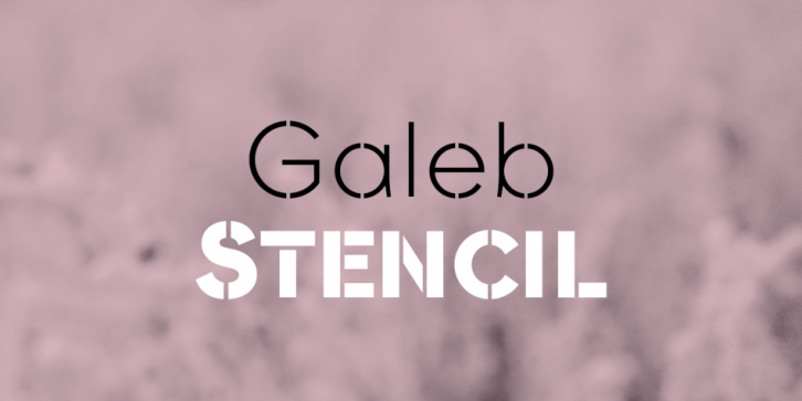 Galeb Stencil font preview
