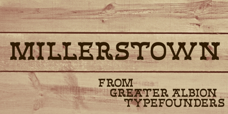 Millerstown font preview