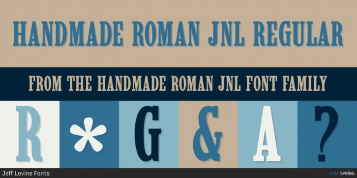 Handmade Roman JNL font preview